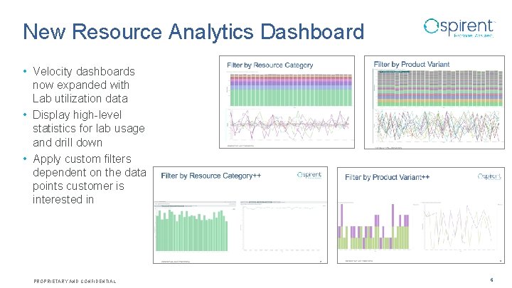 New Resource Analytics Dashboard • Velocity dashboards now expanded with Lab utilization data •