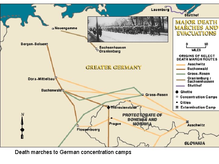 Death marches to German concentration camps 