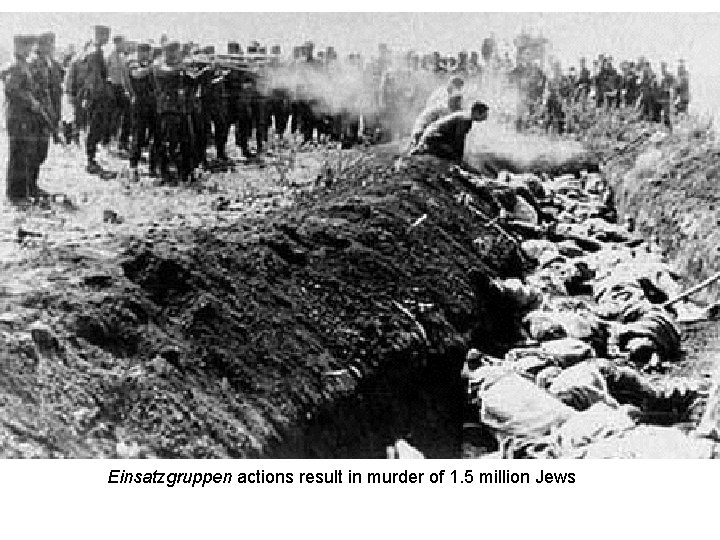 Einsatzgruppen actions result in murder of 1. 5 million Jews 