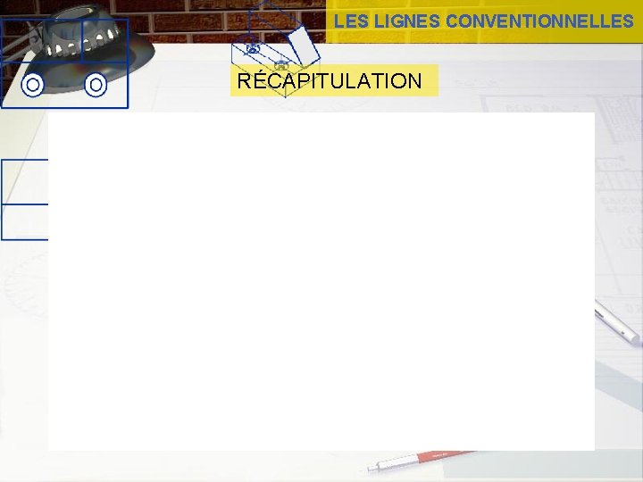 LES LIGNES CONVENTIONNELLES RÉCAPITULATION 