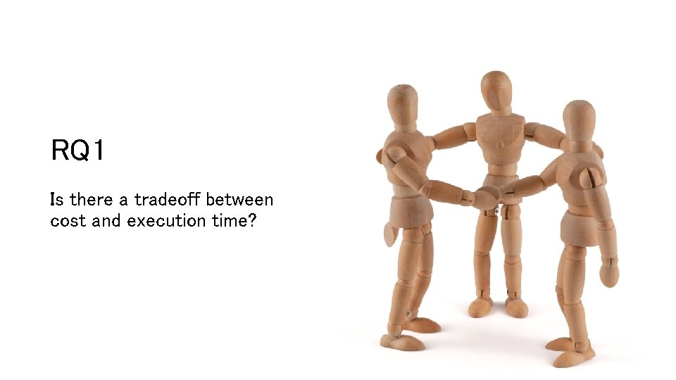 RQ 1 Is there a tradeoff between cost and execution time? 