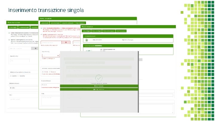 Inserimento transazione singola 