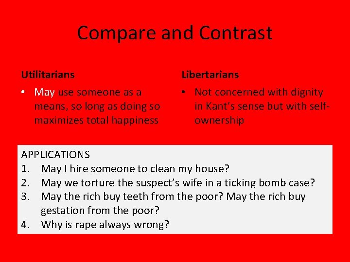 Kantian Ethics In Five Easy Steps Sandels Classification