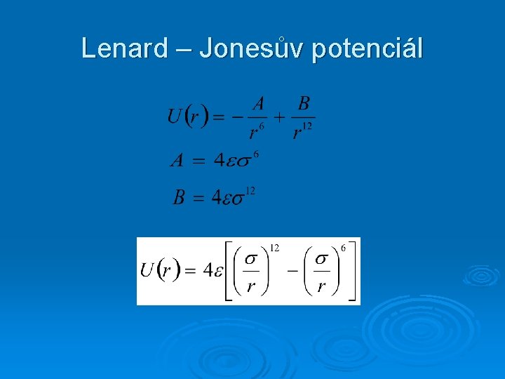 Lenard – Jonesův potenciál 