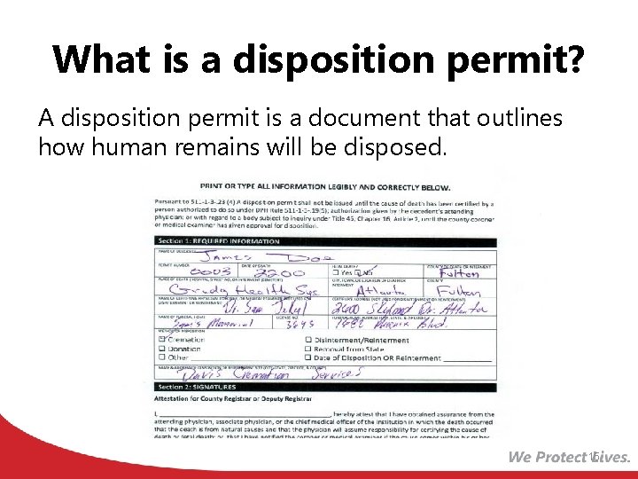 What is a disposition permit? A disposition permit is a document that outlines how