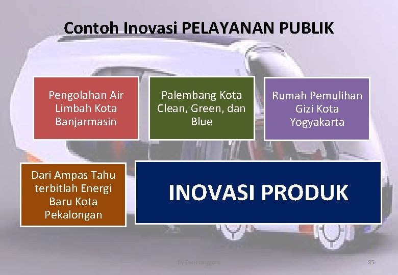 Contoh Inovasi PELAYANAN PUBLIK Pengolahan Air Limbah Kota Banjarmasin Dari Ampas Tahu terbitlah Energi