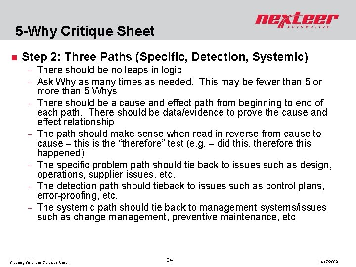 5 -Why Critique Sheet n Step 2: Three Paths (Specific, Detection, Systemic) - -