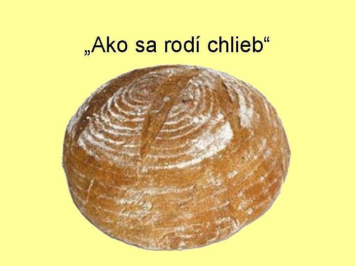 „Ako sa rodí chlieb“ 