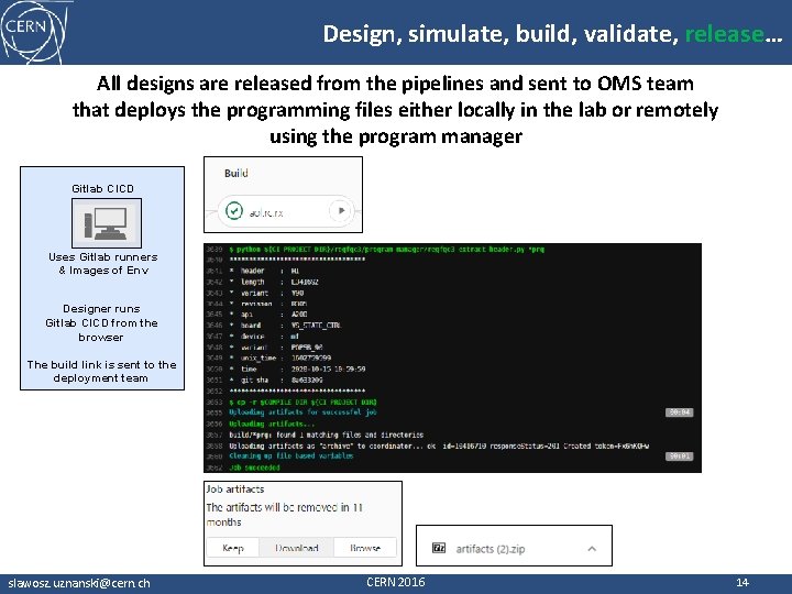 Design, simulate, build, validate, release… All designs are released from the pipelines and sent