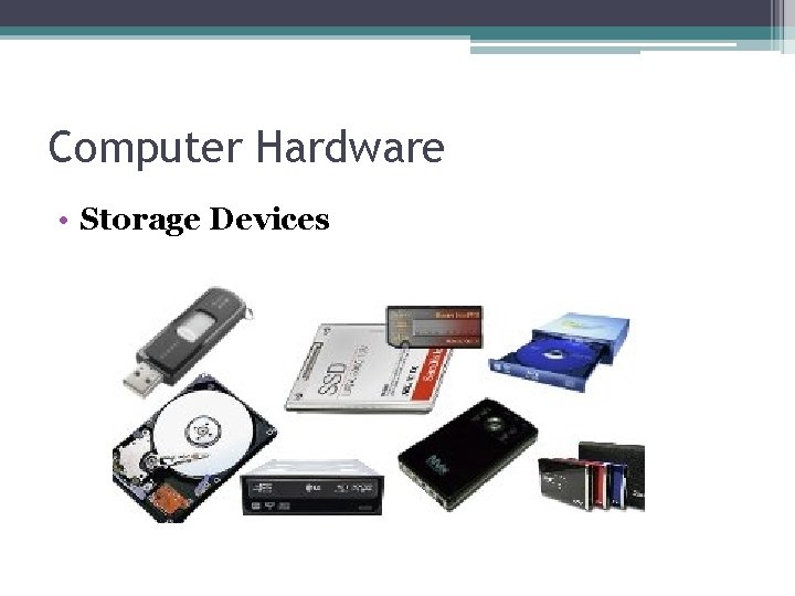 Computer Hardware • Storage Devices 