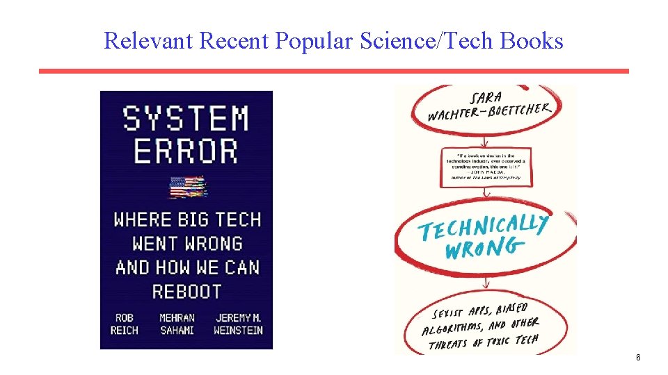 Relevant Recent Popular Science/Tech Books 6 
