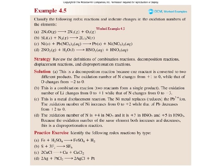 Worked Example 4. 5 