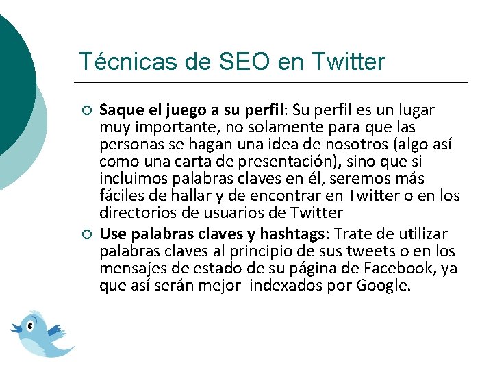 Técnicas de SEO en Twitter ¡ ¡ Saque el juego a su perfil: Su