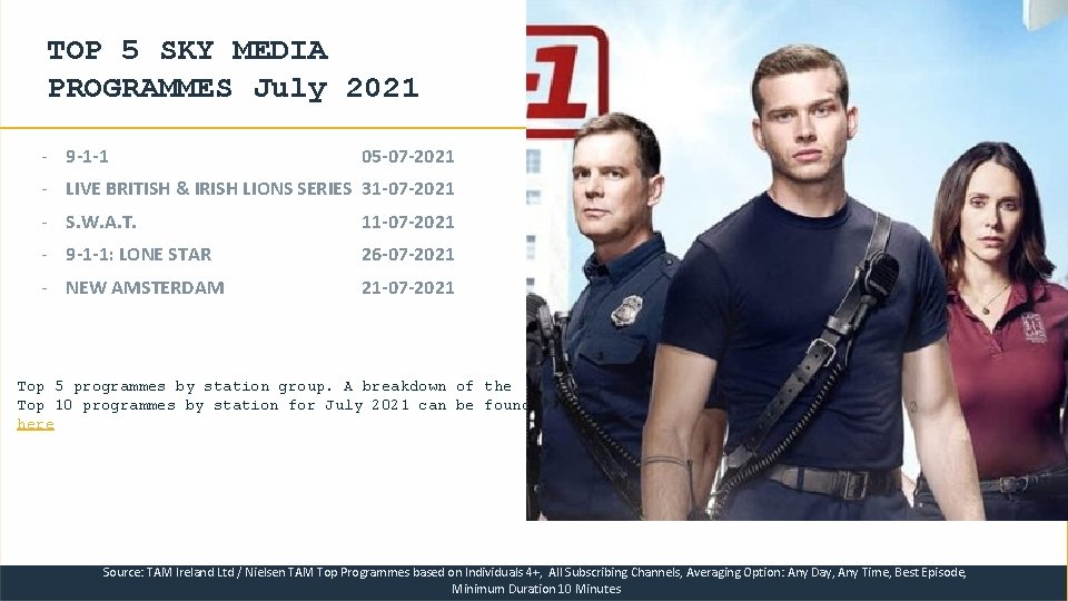 TOP 5 SKY MEDIA PROGRAMMES July 2021 - 9 -1 -1 05 -07 -2021