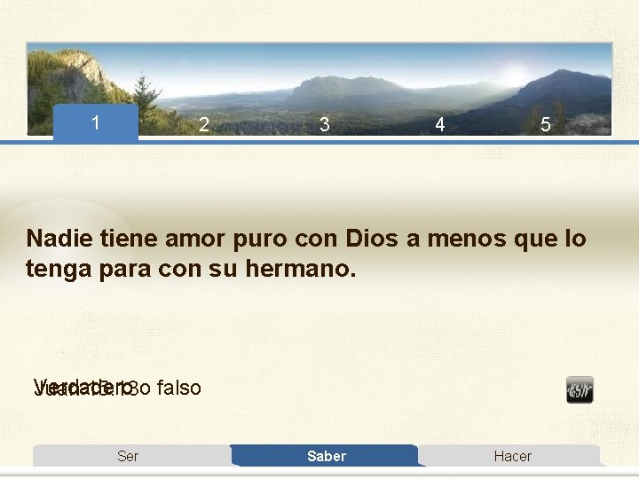 1 2 3 4 5 Nadie tiene amor puro con Dios a menos que 1 2 3 4 5 Nadie tiene amor puro con Dios a menos que