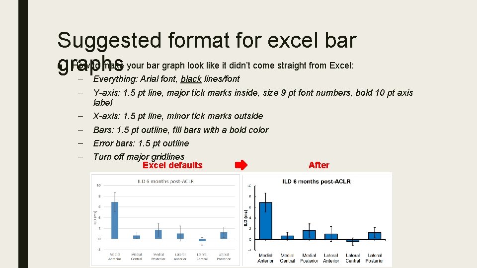 Suggested format for excel bar ■ How to make your bar graph look like
