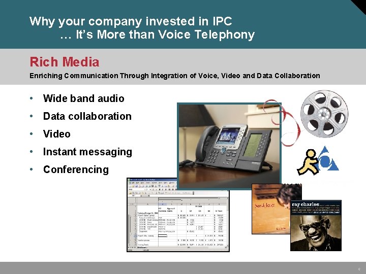 Why your company invested in IPC … It’s More than Voice Telephony Rich Media