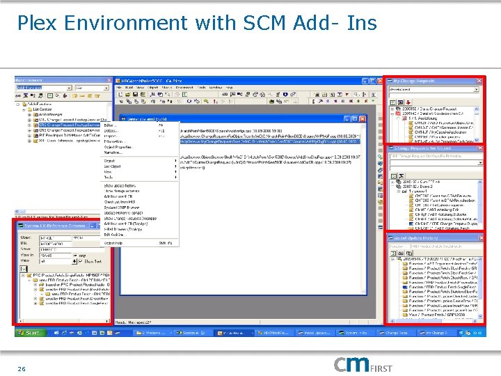 Plex Environment with SCM Add- Ins 26 