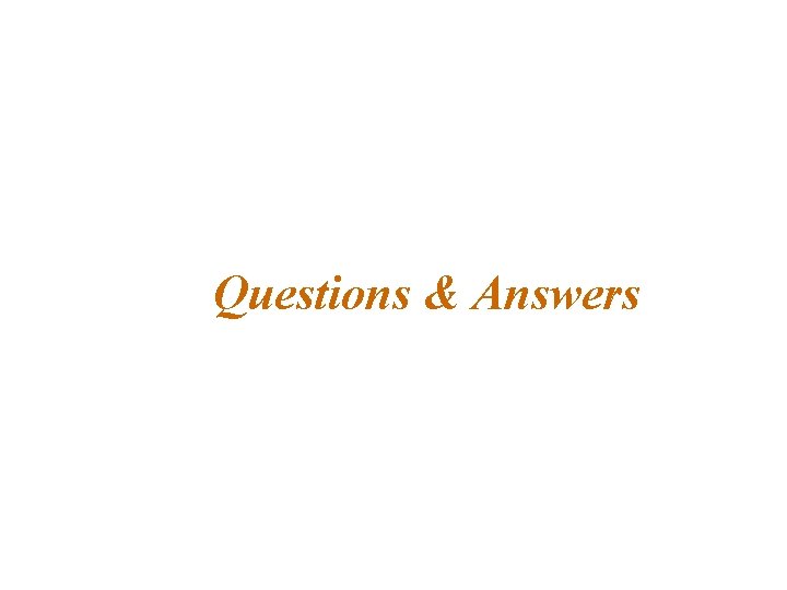 Questions & Answers 