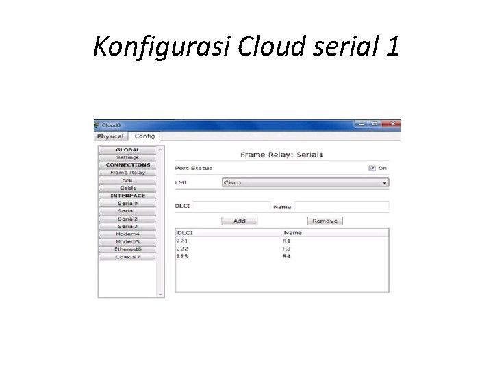 Konfigurasi Cloud serial 1 
