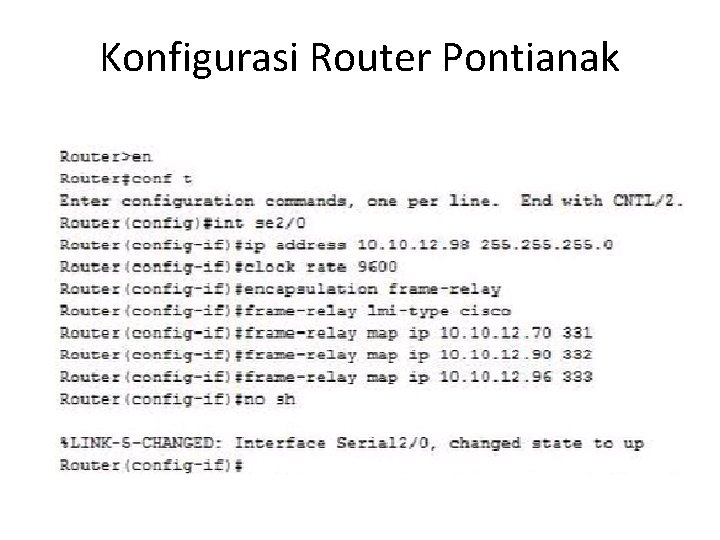 Konfigurasi Router Pontianak 