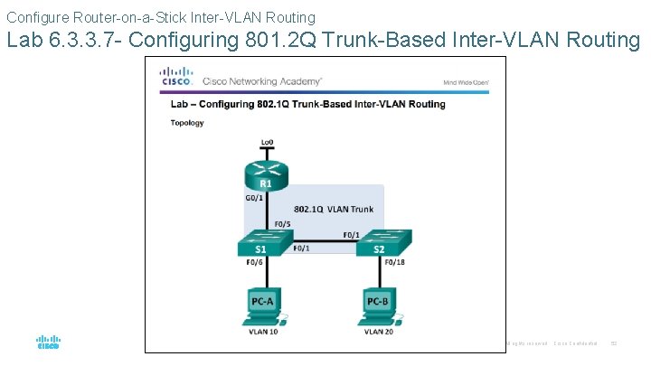Configure Router-on-a-Stick Inter-VLAN Routing Lab 6. 3. 3. 7 - Configuring 801. 2 Q Configure Router-on-a-Stick Inter-VLAN Routing Lab 6. 3. 3. 7 - Configuring 801. 2 Q