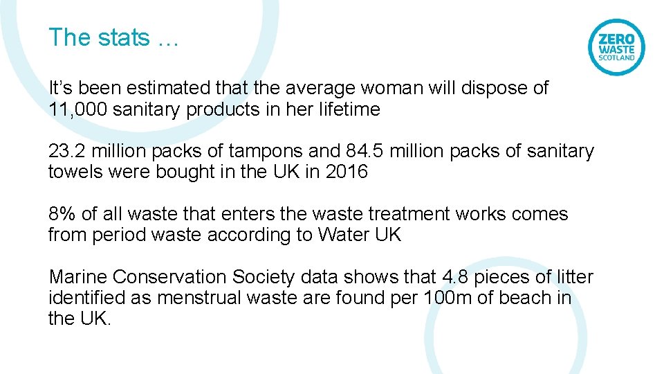 The stats … It’s been estimated that the average woman will dispose of 11,