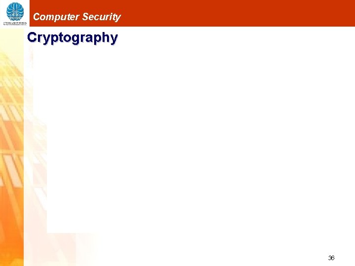 Computer Security Cryptography 36 