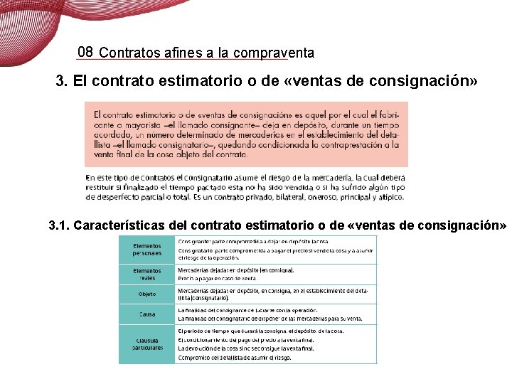 08 Contratos afines a la compraventa 3. El contrato estimatorio o de «ventas de