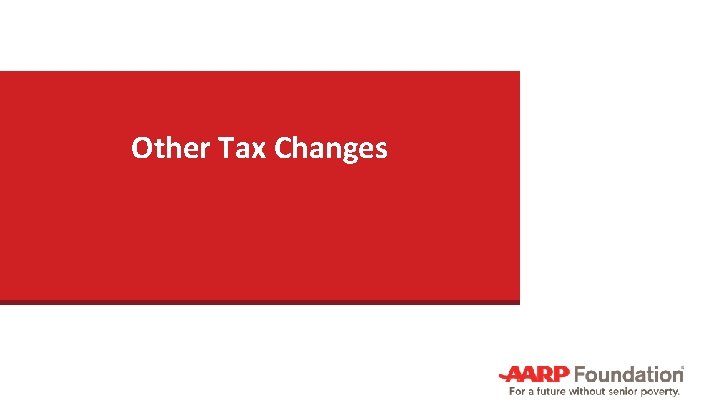 Other Tax Changes 