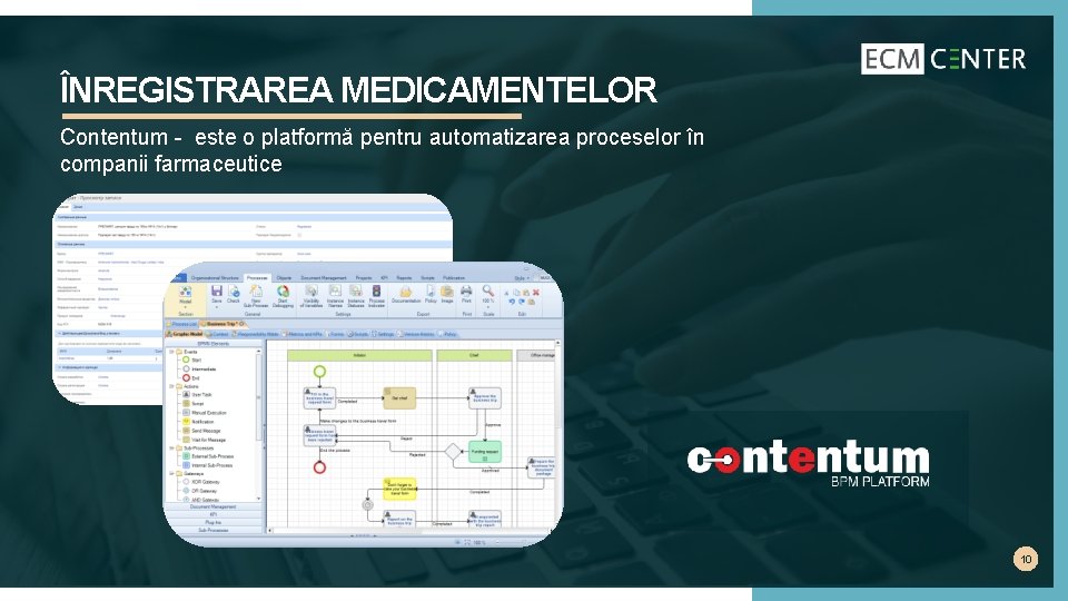 ÎNREGISTRAREA MEDICAMENTELOR Contentum - este o platformă pentru automatizarea proceselor în companii farmaceutice 10