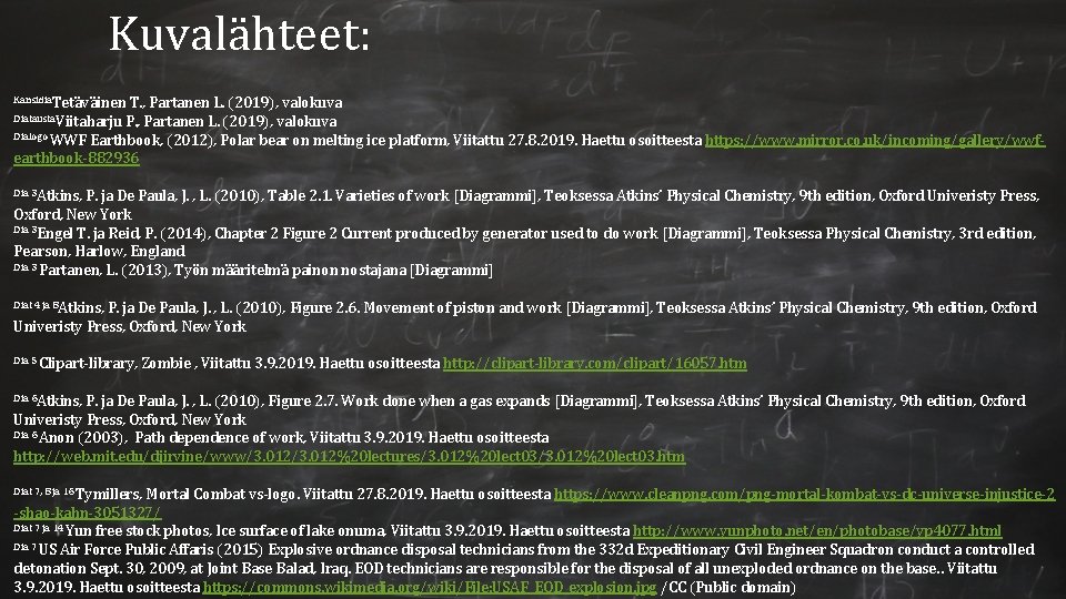 Kuvalähteet: Kansidia. Tetäväinen T. , Partanen L. (2019), valokuva P. , Partanen L. (2019),