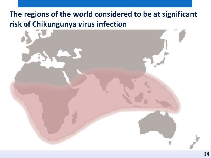 The regions of the world considered to be at significant risk of Chikungunya virus