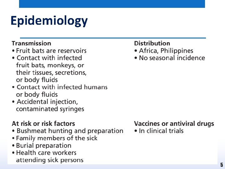 Epidemiology 5 