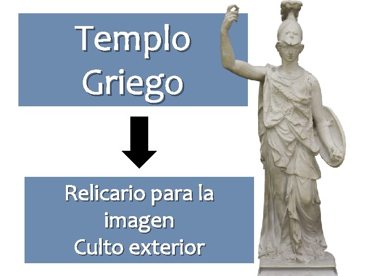 Templo Griego Relicario para la imagen Culto exterior 