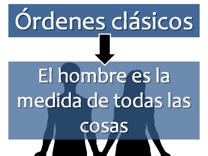 Órdenes clásicos El hombre es la medida de todas las cosas 