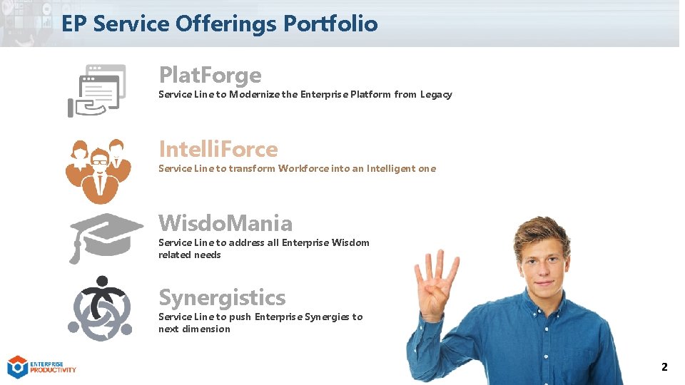 EP Service Offerings Portfolio Plat. Forge Service Line to Modernize the Enterprise Platform from