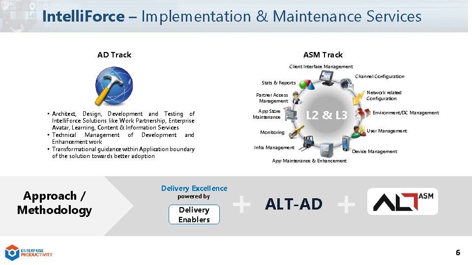 Intelli. Force – Implementation & Maintenance Services AD Track ASM Track Client Interface Management