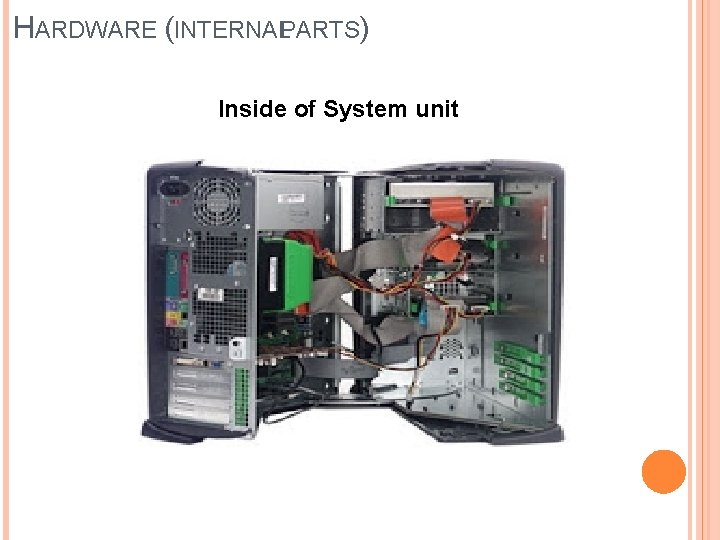 HARDWARE (INTERNALPARTS) Inside of System unit 