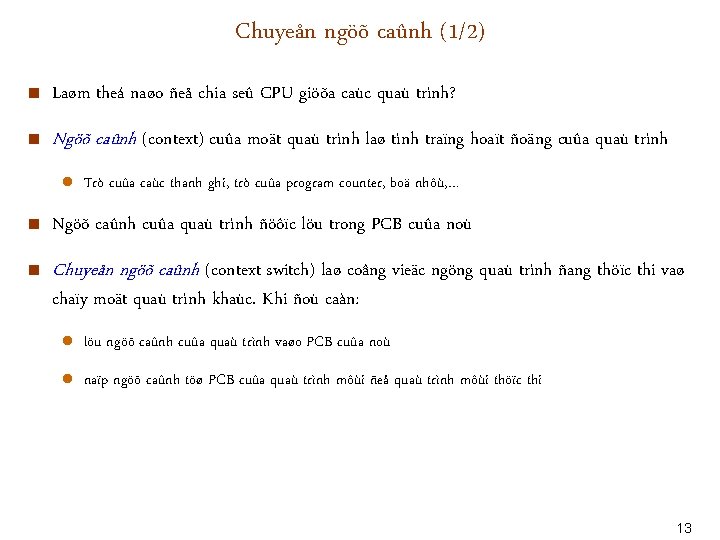 Chuyeån ngöõ caûnh (1/2) < Laøm theá naøo ñeå chia seû CPU giöõa caùc