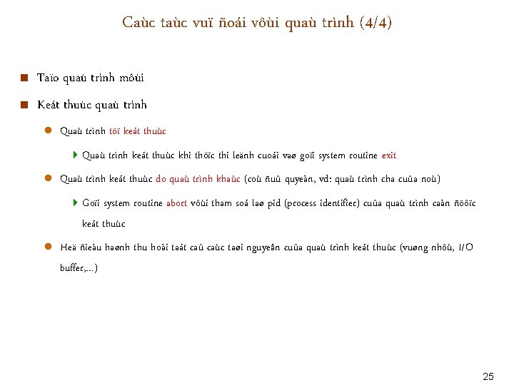 Caùc taùc vuï ñoái vôùi quaù trình (4/4) < Taïo quaù trình môùi <