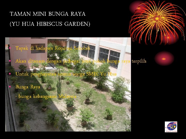 TAMAN MINI BUNGA RAYA (YU HUA HIBISCUS GARDEN) • Tapak di hadapan Koperasi Sekolah