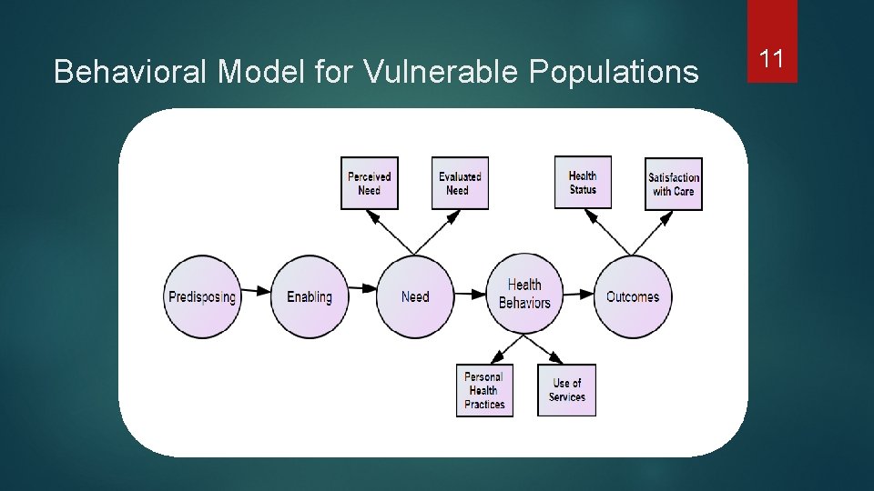 Behavioral Model for Vulnerable Populations 11 