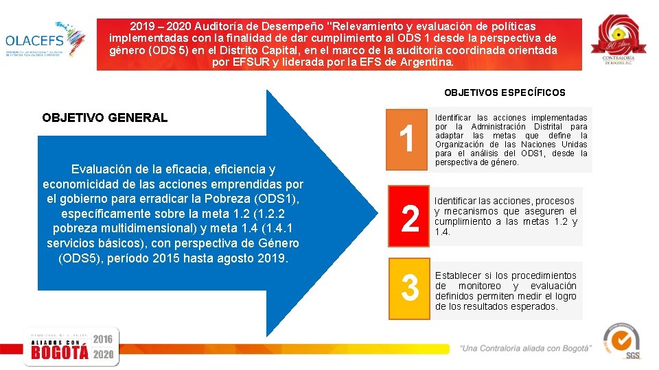 2019 – 2020 Auditoría de Desempeño "Relevamiento y evaluación de políticas implementadas con la