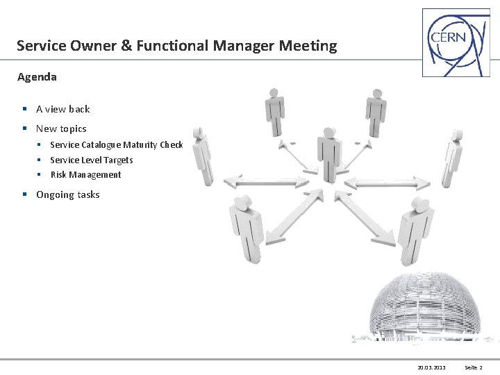 Service Owner & Functional Manager Meeting Agenda § A view back § New topics