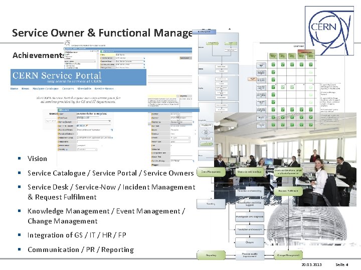 Service Owner & Functional Manager Meeting Achievements § Vision § Service Catalogue / Service