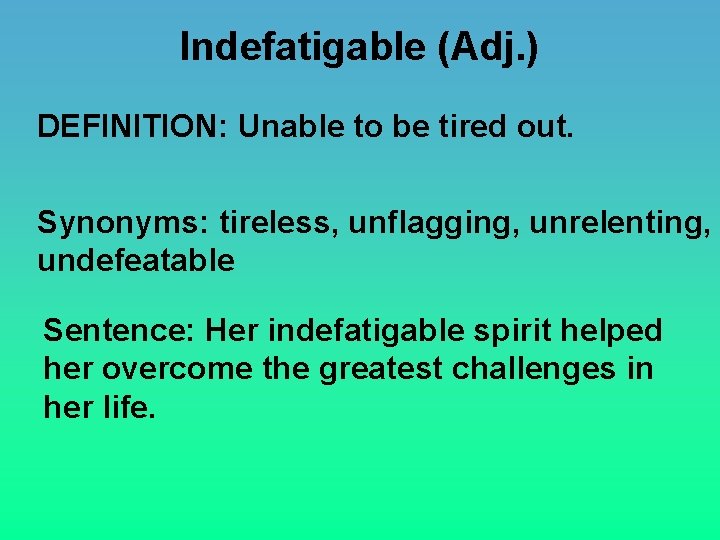 English 2 Vocabulary 3 Rd Quarter List 1