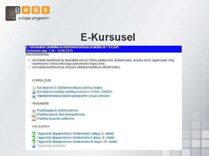 E-Kursusel 