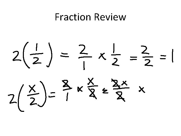 Fraction Review Fraction Review