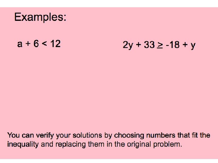 6. 4 – Using addition and subtraction to solve linear inequalities 6. 4 – Using addition and subtraction to solve linear inequalities